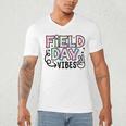 Field Day Vibes For Teacher Kids Happy Field Day 2025 Men's V-Neck T-Shirt, novelty gifts, funny gifts Field Day Vibes For Teacher Kids Happy Field Day 2025 Men's V-Neck T-Shirt, novelty gifts, funny gifts