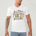 First Grade Teacher Wildflower Back To School Floral Outfits Men's V-Neck T-Shirt, novelty gifts, funny gifts First Grade Teacher Wildflower Back To School Floral Outfits Men's V-Neck T-Shirt, novelty gifts, funny gifts
