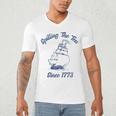 Fun 4th Of July Spilling The Tea Since 1773 History Teacher Men's V-Neck T-Shirt, novelty gifts, funny gifts