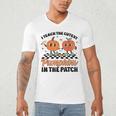 Groovy I Teach The Cutest Pumpkins In The Patch For Teacher Men's V-Neck T-Shirt, novelty gifts, funny gifts Groovy I Teach The Cutest Pumpkins In The Patch For Teacher Men's V-Neck T-Shirt, novelty gifts, funny gifts