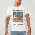 Halloween Teacher I'Ll Just Wait Until It's Quiet Men's V-Neck T-Shirt, novelty gifts, funny gifts