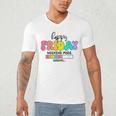 Happy Friyay Teacher School Friday Weekend Vibes Men's V-Neck T-Shirt, novelty gifts, funny gifts Happy Friyay Teacher School Friday Weekend Vibes Men's V-Neck T-Shirt, novelty gifts, funny gifts
