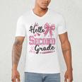 Hello Second Grade First Day Of School Coquette Teacher Girl Men's V-Neck T-Shirt, novelty gifts, funny gifts Hello Second Grade First Day Of School Coquette Teacher Girl Men's V-Neck T-Shirt, novelty gifts, funny gifts