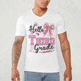 Hello Third Grade First Day Of School Coquette Teacher Girl Men's V-Neck T-Shirt, novelty gifts, funny gifts Hello Third Grade First Day Of School Coquette Teacher Girl Men's V-Neck T-Shirt, novelty gifts, funny gifts