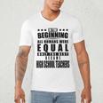 High School Teacher Personalized Men's V-Neck T-Shirt, novelty gifts, funny gifts