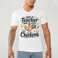 Just a Teacher Who Loves Chickens Chicken Farm Animal Lover Men's V-Neck T-Shirt, novelty gifts, funny gifts Just a Teacher Who Loves Chickens Chicken Farm Animal Lover Men's V-Neck T-Shirt, novelty gifts, funny gifts