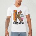K Is For Kindness Unity Day Teacher Kids Men's V-Neck T-Shirt, novelty gifts, funny gifts K Is For Kindness Unity Day Teacher Kids Men's V-Neck T-Shirt, novelty gifts, funny gifts