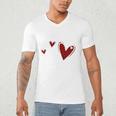 Kindergarten Has My Heart Buffalo Print Teacher Valentine Men's V-Neck T-Shirt, novelty gifts, funny gifts Kindergarten Has My Heart Buffalo Print Teacher Valentine Men's V-Neck T-Shirt, novelty gifts, funny gifts