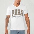Leopard Paraprofessional Back To School Para Squad Teacher Men's V-Neck T-Shirt, novelty gifts, funny gifts Leopard Paraprofessional Back To School Para Squad Teacher Men's V-Neck T-Shirt, novelty gifts, funny gifts