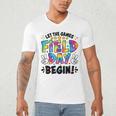 Let The Games Field Day Begin Tie Dye Adults Teacher Kids Men's V-Neck T-Shirt, novelty gifts, funny gifts