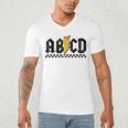 Lightning Pencil Rock'n Roll ABCD Teacher Back To School Kid Men's V-Neck T-Shirt, novelty gifts, funny gifts