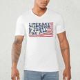 Literacy Justice For All Teacher Men's V-Neck T-Shirt, novelty gifts, funny gifts