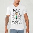 Mad Scientist Shirt Kids Boys Youth Science Teacher Men's V-Neck T-Shirt, novelty gifts, funny gifts