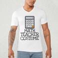 Math Teacher Costume Tshirt Halloween High School Calculator Men's V-Neck T-Shirt, novelty gifts, funny gifts