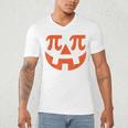 Pumpkin Pi Pie Math Thanksgiving Science Teacher Men's V-Neck T-Shirt, novelty gifts, funny gifts