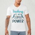 Retro Groovy Teaching Is My Super Power Teacher's Present Men Women Men's V-Neck T-Shirt, novelty gifts, funny gifts Retro Groovy Teaching Is My Super Power Teacher's Present Men Women Men's V-Neck T-Shirt, novelty gifts, funny gifts