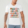 Retro PE Teacher What Are We Doing Today School Coach Women Men's V-Neck T-Shirt, novelty gifts, funny gifts