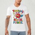 Retro Teaching Is My Superpower Apple Teacher Appreciation Men's V-Neck T-Shirt, novelty gifts, funny gifts Retro Teaching Is My Superpower Apple Teacher Appreciation Men's V-Neck T-Shirt, novelty gifts, funny gifts
