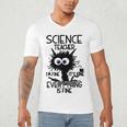 Science Teacher Appreciation Merch -Adults -Youth Grey Classic Fit Modern Science Theme Cartoon Men's V-Neck T-Shirt, novelty gifts, funny gifts Science Teacher Appreciation Merch -Adults -Youth Grey Classic Fit Modern Science Theme Cartoon Men's V-Neck T-Shirt, novelty gifts, funny gifts
