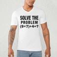 Solve The Problem 9×74 Math Teacher Men's V-Neck T-Shirt, novelty gifts, funny gifts Solve The Problem 9×74 Math Teacher Men's V-Neck T-Shirt, novelty gifts, funny gifts