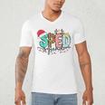 SPED Squad Special Education Teacher Autism Christmas Women Men's V-Neck T-Shirt, novelty gifts, funny gifts