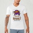 Spooky Paraprofessional Life Halloween Messy Bun Teacher For Men Women Men's V-Neck T-Shirt, novelty gifts, funny gifts Spooky Paraprofessional Life Halloween Messy Bun Teacher For Men Women Men's V-Neck T-Shirt, novelty gifts, funny gifts