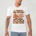 I Teach The Coolest Pumpkins In The Patch Teacher Halloween Men's V-Neck T-Shirt, novelty gifts, funny gifts