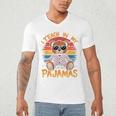 I Teach In My Pajamas Teacher Sunset Bear Retro Men's V-Neck T-Shirt, novelty gifts, funny gifts I Teach In My Pajamas Teacher Sunset Bear Retro Men's V-Neck T-Shirt, novelty gifts, funny gifts