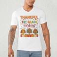 Teach Thanksgiving Teacher Thankful For My 1st Grade Turkeys Men's V-Neck T-Shirt, novelty gifts, funny gifts