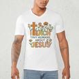 I Teach Tiny Humans About Jesus Christian Teacher Religious Men's V-Neck T-Shirt, novelty gifts, funny gifts
