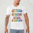 Teacher We Are Like a Box Of Crayons Back To School Men's V-Neck T-Shirt, novelty gifts, funny gifts Teacher We Are Like a Box Of Crayons Back To School Men's V-Neck T-Shirt, novelty gifts, funny gifts