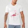 This Teacher Loves Her Flock Flamingo Teacher Class Men's V-Neck T-Shirt, novelty gifts, funny gifts
