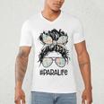 Teacher Para Life Tee Paraprofessional Cute Messy Bun Men's V-Neck T-Shirt, novelty gifts, funny gifts