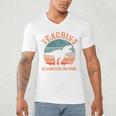 Teaching Is A Walk In The Park Teacher T-Rex Retro Men's V-Neck T-Shirt, novelty gifts, funny gifts Teaching Is A Walk In The Park Teacher T-Rex Retro Men's V-Neck T-Shirt, novelty gifts, funny gifts