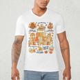Thanksgiving One Thankful Art Teacher Fall Groovy Men Women Men's V-Neck T-Shirt, novelty gifts, funny gifts