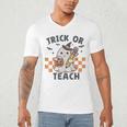 Trick Or Teach Teacher Men's V-Neck T-Shirt, novelty gifts, funny gifts Trick Or Teach Teacher Men's V-Neck T-Shirt, novelty gifts, funny gifts