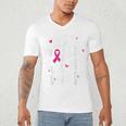 I Wear Pink For My Teacher Breast Cancer Awareness Support Men Women Men's V-Neck T-Shirt, novelty gifts, funny gifts I Wear Pink For My Teacher Breast Cancer Awareness Support Men Women Men's V-Neck T-Shirt, novelty gifts, funny gifts