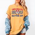 2nd Grade Batter Up Back To School Baseball Teacher Kids Women's Comfort Colors T-Shirt Mustard