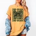 2nd Grade Teacher Student Camo Bow Back To School Women's Comfort Colors T-Shirt Mustard