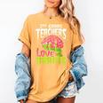 3rd Grade Teachers Love Brains Zombie Teacher Halloween Women's Comfort Colors T-Shirt Mustard