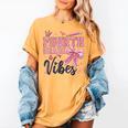 4th Fourth Grade Vibes Back To School Coquette Teacher Girl Women's Comfort Colors T-Shirt Mustard
