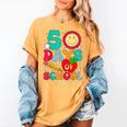 50 Days Of School Teacher Happy 50th Day Of School Kids Women's Comfort Colors T-Shirt Mustard