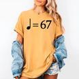 67 Music Meme Slang Musician Kids Music Teacher Women's Comfort Colors T-Shirt Mustard