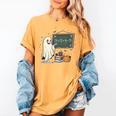 67 Teacher Halloween Ghost Six Seven Meme Math Joke Women's Comfort Colors T-Shirt Mustard