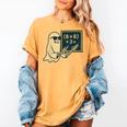 67 Teacher Halloween Skeleton Ghost Six Seven Meme Math Women's Comfort Colors T-Shirt Mustard