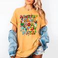 ABCs Learning Kindergarten Teacher Christmas Lights Alphabet For Men Women Kids Women's Comfort Colors T-Shirt Mustard