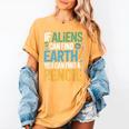 If Aliens Can Find Earth You Can Find a Pencil Teacher Women's Comfort Colors T-Shirt Mustard If Aliens Can Find Earth You Can Find a Pencil Teacher Women's Comfort Colors T-Shirt Mustard