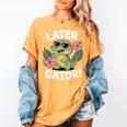 Alligator Later Gator Teacher Summer Last Day Fun Women's Comfort Colors T-Shirt Mustard Alligator Later Gator Teacher Summer Last Day Fun Women's Comfort Colors T-Shirt Mustard