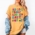 Alphabet Animals ABCs Zoo Kids Boys Girls Teacher Women's Comfort Colors T-Shirt Mustard