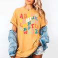 Alphabet Hi Back To School ABC Pre K Kindergarten Teacher Women's Comfort Colors T-Shirt Mustard Alphabet Hi Back To School ABC Pre K Kindergarten Teacher Women's Comfort Colors T-Shirt Mustard